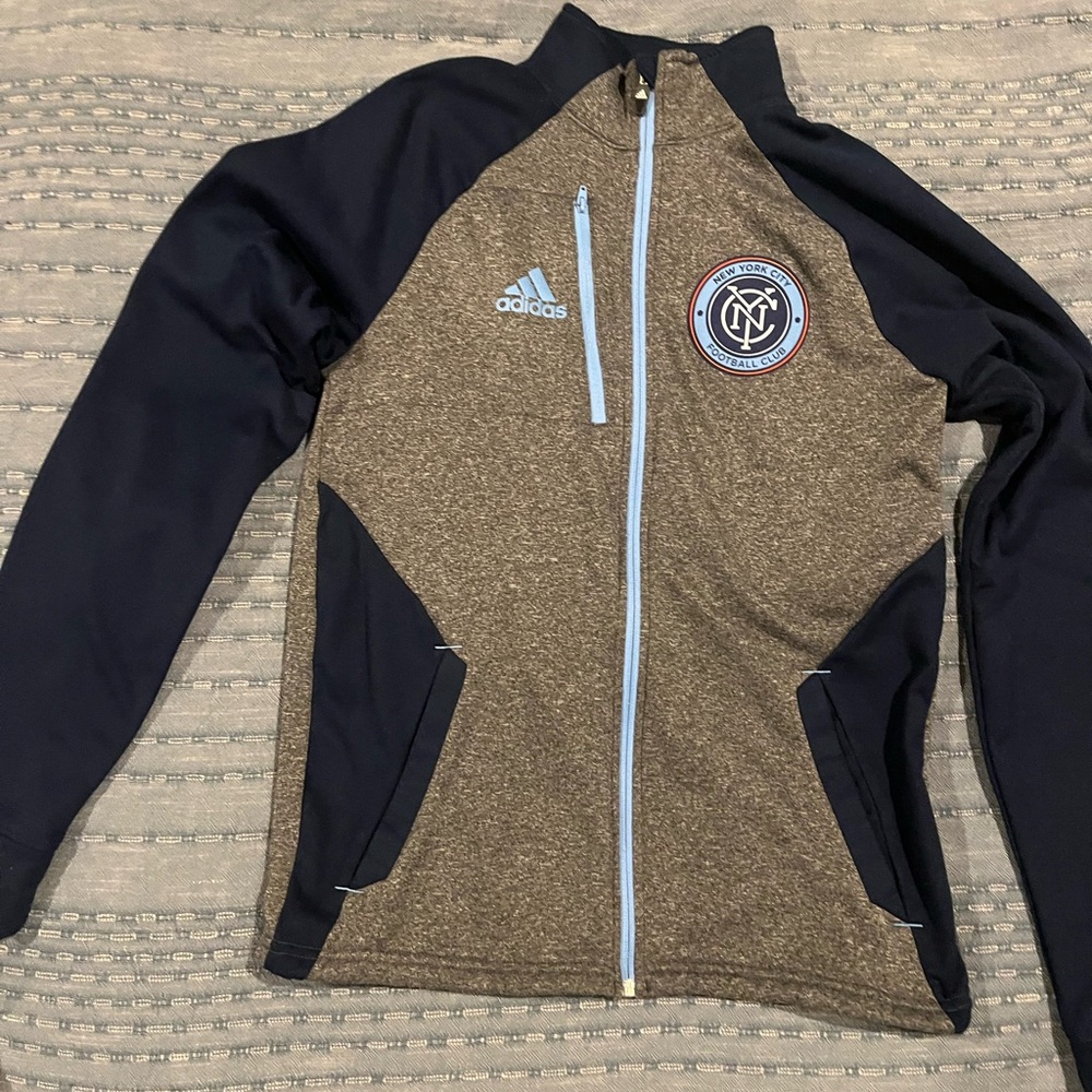 NYCFC Adidas Navy and Gray Jacket